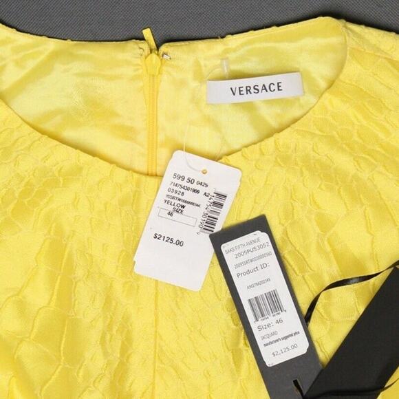 Gianni Versace Spring2009 2125$ Pink‎ Croc Jacquard Sheath Zip Back EU 42 - Picture 9 of 9